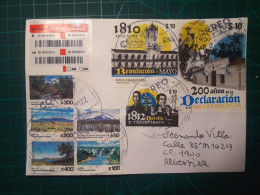 ARGENTINE, Enveloppe Envoyée à La Plata, Argentine, Avec Une Belle Variété De Timbres Postaux (Paysages Naturels Nationa - Usati