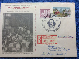 DDR - 1986 R-Brief Aus Magdeburg - SST "Otto Von Guericke 1602-1686" (2DMK039) - Lettres & Documents