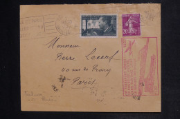 FRANCE -  Cachet Du 1er Service Aérien Sans Surtaxe Sur Enveloppe De Toulouse Pour Paris En 1937 - L 152673 - 1927-1959 Brieven & Documenten