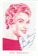 Artiste : Line RENAUD. Autographe. Dédicasse. - Sänger Und Musiker