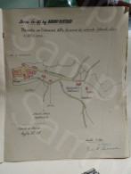 Italia Planimetria Fabbricati Colonici MONTALTUZZO (Bucine - Arezzo) Frazione Di S. Pancrazio. 28x25 Cm. - Topographische Karten