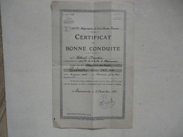 CERTIFICAT DE BONNE CONDUITE - 107e Régiment D'Artillerie Lourde : Maréchal Des Logis GUENOT - CHAUMONT 1930 - Diploma & School Reports