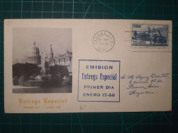 CUBA, Enveloppe FDC Commémorative Du "Special Delivery Issue" Avec Cachet De La Poste Et Timbre-poste Spécial. Années 19 - FDC
