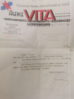 Luxembourg Facture, Agence Vita, Luxembourg 1931 - Luxemburg