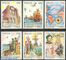 Italy 1992 Genova 92 6v, Mint NH, History - Transport - Various - Explorers - Ships And Boats - Maps - Other & Unclassified