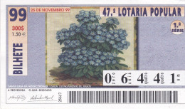 PORTUGAL LOTTERY TICKET 1999 - Billets De Loterie