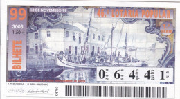 PORTUGAL LOTTERY TICKET 1999 - Billets De Loterie