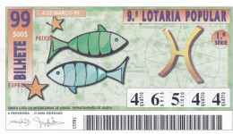 PORTUGAL LOTTERY TICKET 1999 - Billets De Loterie