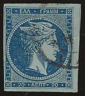 Greece   .   Yvert  14  (2 Scans)  .   '61- '62      .  O     .     Cancelled - Used Stamps