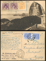 BRAZIL 1933. Postcard To Hungary With Postage Due Stamps - Cartas & Documentos