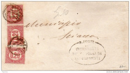 LETTERA CON ANNULLO GIRGENTI - Revenue Stamps