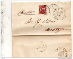 1881  LETTERA CON ANNULLO ESTE + MONTAGNANA PADOVA - Storia Postale