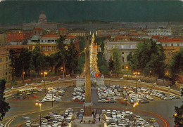 CARTOLINA  C18 ROMA,LAZIO-PIAZZA DEL POPOLO-STORIA,MEMORIA,CULTURA,RELIGIONE,IMPERO ROMANO,BELLA ITALIA,VIAGGIATA 1969 - Places & Squares