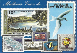 *CPM  - WALLIS ET FUTUNA - Carte Meilleurs Voeux 1992 - Repro Divers Timbrespostal - Wallis Et Futuna