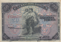 CRBS1224 BILLETE ESPAÑA 50 PESETAS 1906 BC+ - Autres & Non Classés