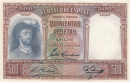 CRBS1200 BILLETE ESPAÑA 500 PESETAS 1931MBC - Autres & Non Classés