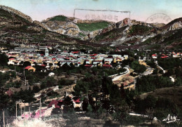 RECTO/VERSO - CPA - BUIS LES BARONNIES - VUE GENERALE AERIENNE - COLLECTION AUBERT - FLAMME ORANGE FOIRE AUX VINS - Buis-les-Baronnies