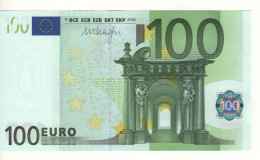 100 EURO  "X"   GERMANY    Firma DRAGHI   R 009 G4   X15   /   FDS - UNC - 100 Euro