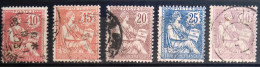 FRANCE                           N° 124/128                OBLITERE               Cote : 42 € - Gebraucht