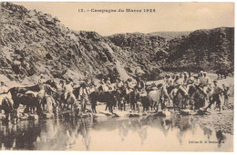 MILITARIA AFRIQUE DU NORD LEGION ETRANGERE CAMPAGNE DU MAROC 1925 - LES CAVALIERS AU POINT D'EAU - Otras Guerras