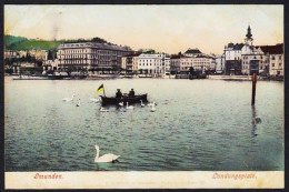 OBERÖSTERREICH GMUNDEN LANDUNGSPLATZ PHOTOCHROMIE BRANDT 1900 - Gmunden