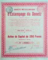 S.A. Soc.Métall.d'Estamp. Du Donetz-act.de C.250francs - Russie