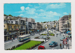 Kingdom Of Jordan AMMAN King Faisal Square, Buildings, Old Bus, Car, Vintage View Photo Postcard RPPc AK (1272) - Giordania