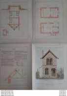 PETITES CONSTRUCTIONS FRANCAISES PL. 77 A 80    EDIT. THEZARD MAISON D'EMPLOYE - Architecture