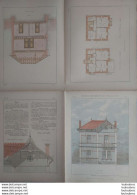 PETITES CONSTRUCTIONS FRANCAISES PL. 41 A 44   EDIT. THEZARD MAISON DE CAMPGNE A TOULON - Architettura