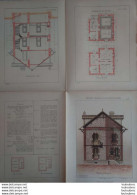 PETITES CONSTRUCTIONS FRANCAISES PL. 17 A 20 EDIT. THEZARD MAISON DE CAMPAGNE - Architecture