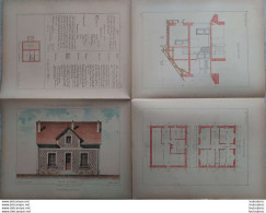 PETITES CONSTRUCTIONS FRANCAISES PL. 81 A 84     EDIT. THEZARD PETITE MAISON D'OUVRIER - Architettura