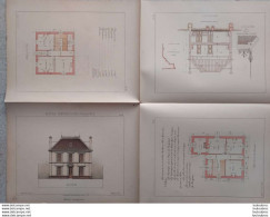 PETITES CONSTRUCTIONS FRANCAISES PL. 13 A 16 EDIT. THEZARD  MAISON BOURGEOISE - Architektur