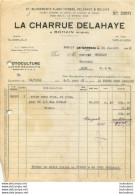 LA CHARRUE DELAHAYE A BOHAIN AISNE FACTURE DE 1934 - 1900 – 1949