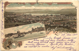 Gruss Aus Zürich - Litho - Zürich