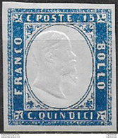 1863 Italia VE II 15c. Azzurro Chiaro NP MNH Sassone N. 11a - Altri & Non Classificati