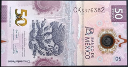 MEXICO $50 ! SERIES CK 6-DEC-2023 ! Irene Espin. Sign. AXOLOTL POLYMER NOTE Mint BU Crisp Read Descr. For Notes - Mexique