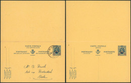 EP Au Type 35c Rouge Sur 50ctm Bleu (SBEP N°109) Trilingue Expédié De St-Vith > Uccle. Réponse Neuve. - Briefkaarten 1934-1951