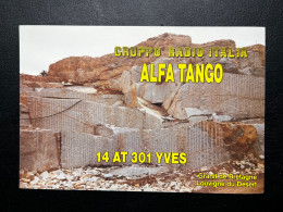 CARTE QSL / 14AT301YVES TO 215TR  / GRUPPO RADIO ITALIA ALFA TANGO / GRANIT DE BRETAGNE LOUVIGNE DU DESERT - Radio Amateur