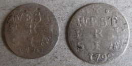 West Friedland 2 Stuivers 1770 Et 2 Stuivers 1792 , En Argent , KM# 106.2 - …-1795 : Periodo Antico