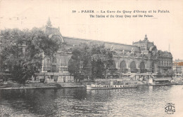 75-PARIS LA GARE DU QUAY D ORSAY ET LE PALAIS-N°5184-F/0393 - Métro Parisien, Gares