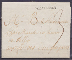 L. Datée 5 Mai 1792 De CHARLEROY Pour Forges De NEUPONT "par Marche En Famenne Et Tellin" - Pte Griffe "CHARLEROY" (H12) - 1714-1794 (Austrian Netherlands)