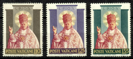 VATICAN 1954 Set " Pius X " # 220-222 Absolutely ** Michel ~10 € - Unused Stamps