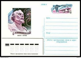 Russia PC Michel 107. Konstantin Tsiolkovsky,125th Birth Ann.1982.Museum,Kaluga. - Lettres & Documents