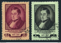 Russia 1690-1691,CTO.Michel 1692-1693. Aleksandr S.Griboedov,writer.1954. - Gebruikt