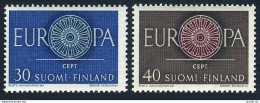 Finland 376-377, MNH. Michel 525-526. EUROPE CEPT-1960. 19-Spoke Wheel. - Neufs