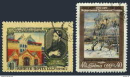 Russia 1838-1839,CTO.Michel 1847-1848. Tretiakov Art Gallery,100,1956.Savrasov. - Used Stamps