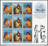 Marshall 213-215a Sheet, MNH. Mi 209-211 Bogen. Alaska By Claire Fejes, 1989. - Islas Marshall