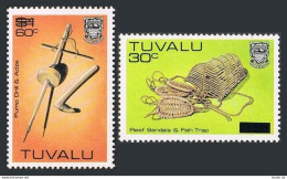 Tuvalu 207, 230, MNH. Michel 197-198. Handcrafts, New Value Surcharged, 1984. - Tuvalu