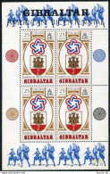 Gibraltar 329a Sheet, MNH. Michel Bl.2. American Bicentennial, 1976. Arms. - Gibraltar
