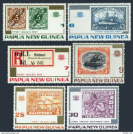 Papua New Guinea 389-394, MNH. Mi 262-267. 1st Stamp-75. Canoe, Ship,Fire Maker. - Guinée (1958-...)